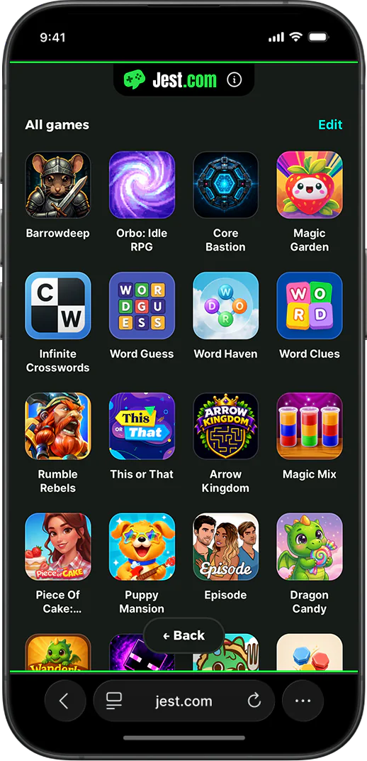Jest all-games grid